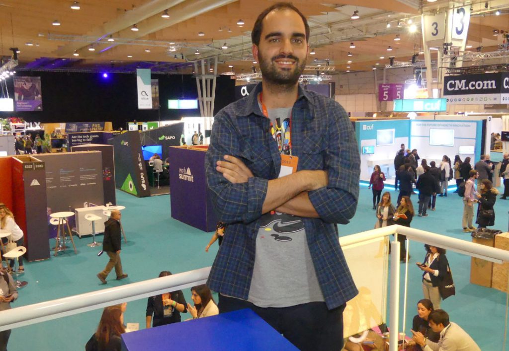 André Costa at Web Summit. Interview about the Portuguese startup ecosystem. Photo by: Via News Agency.