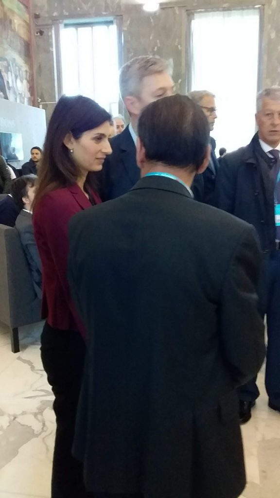 Virginia Raggi, Mayor of Rome, at FIA Smart Cities Forum in Rome. Photo by Cecilia Demartini.