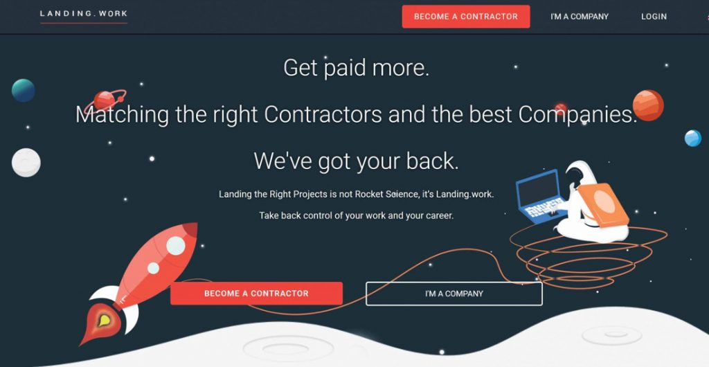 Landing.work is a sister product of Landing.jobs and is focused on independent professionals who work remotely. (Photo credit: Landing.jobs)