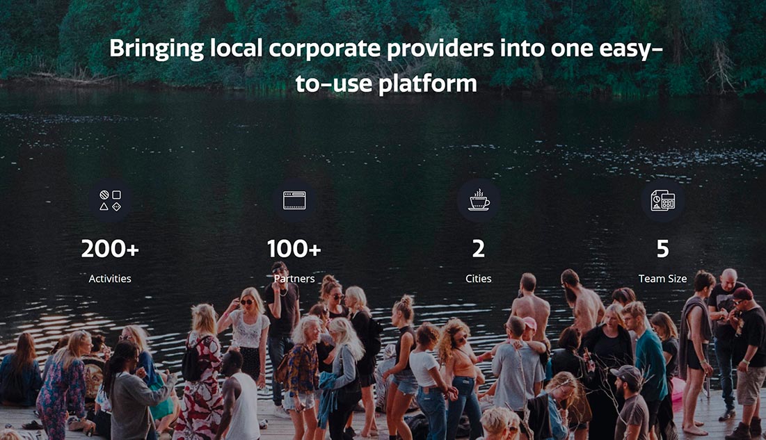 Teamy connects companies that invest in team-building activities with local corporate providers. (Photo taken from Teamy's website)