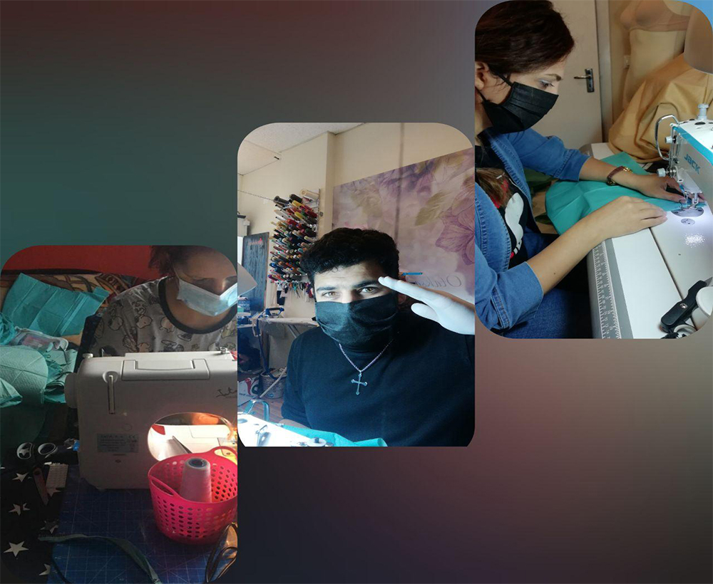 Neda and Olga volunteered to help Ismail carry out his voluntary projects. (Photo credit: Casa de Moda Boali)