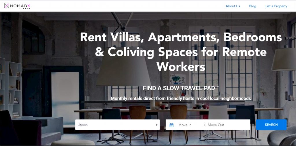 NomadX is a platform where digital nomads can find quality affordable housing. (Photo credit: NomadX)