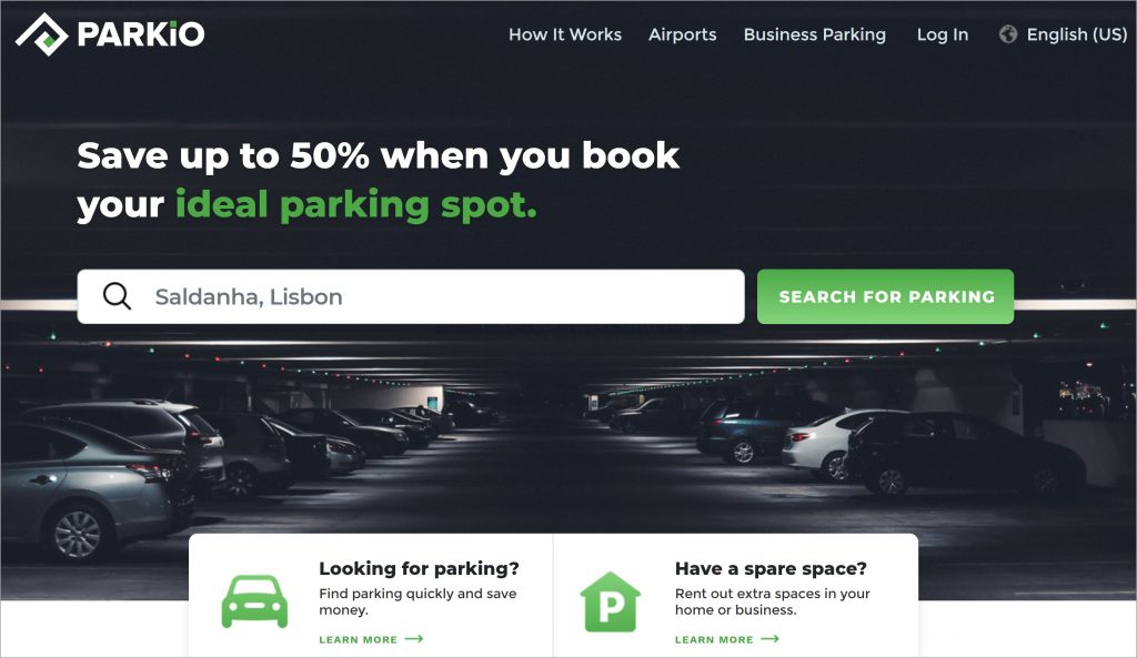 eParkio is a European marketplace that links drivers with parking spaces. (Photo credit: eParkio) 