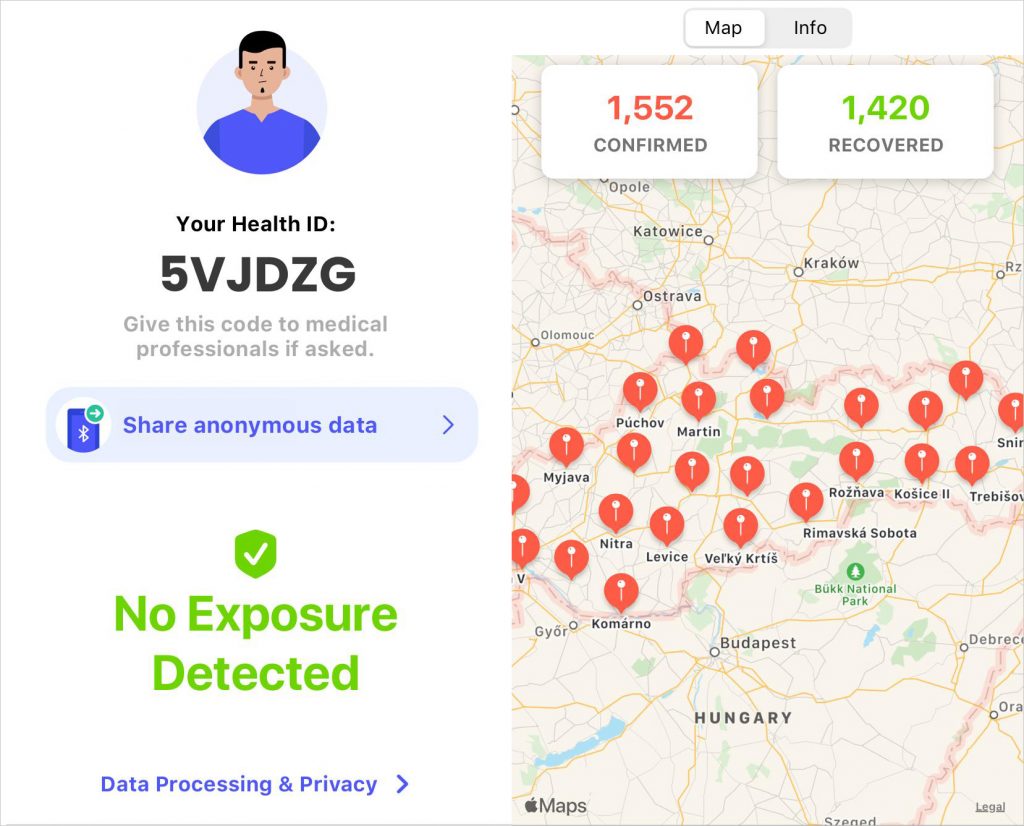 The Covidian app was first launched in Slovakia. (Photo credit: Covidian)