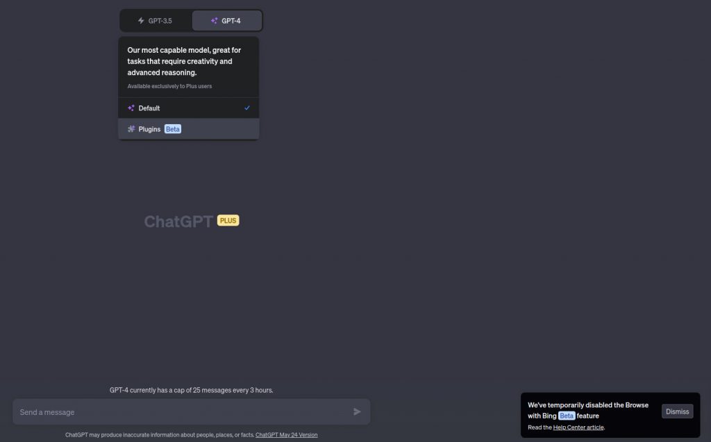Chatgpt Bing Disabled